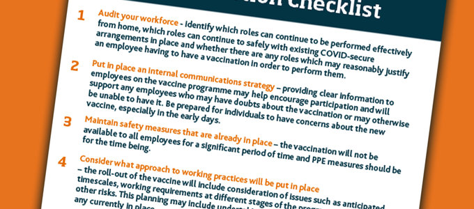 Employers - COVID Vaccine Brings New Challenges – 8-Step Action Checklist
