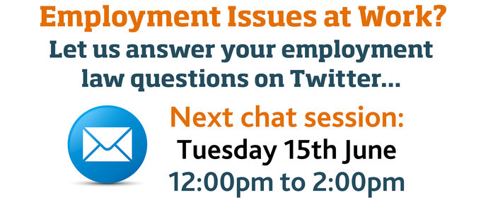 Employment Issues at Work? Chat with us on Twitter...