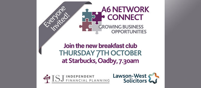 Save the Date: Thurs 7th October - next A6 Network Connect networking group
