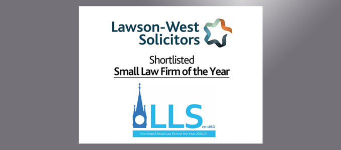 Small Law Firm of the Year 2020-2021 - Lawson West Shortlisted