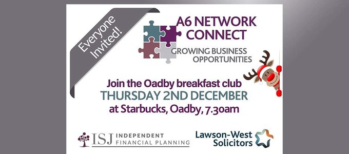 Save the Date: Thurs 2nd December - next A6 Network Connect networking group