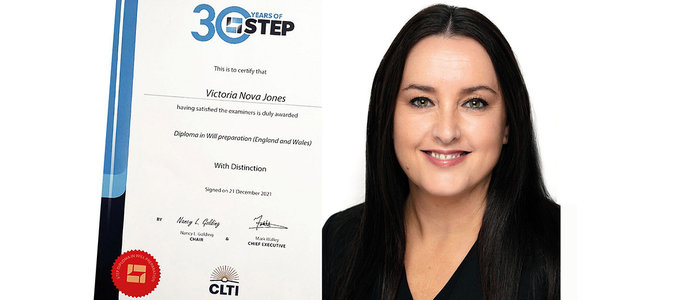 Director Vicky Jones celebrates STEP membership