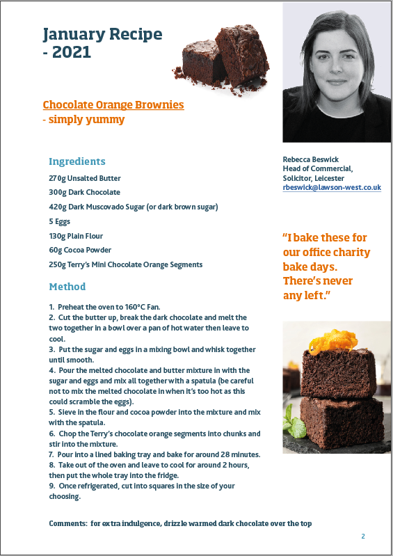 brownies - Lawson West Solicitors Leicester