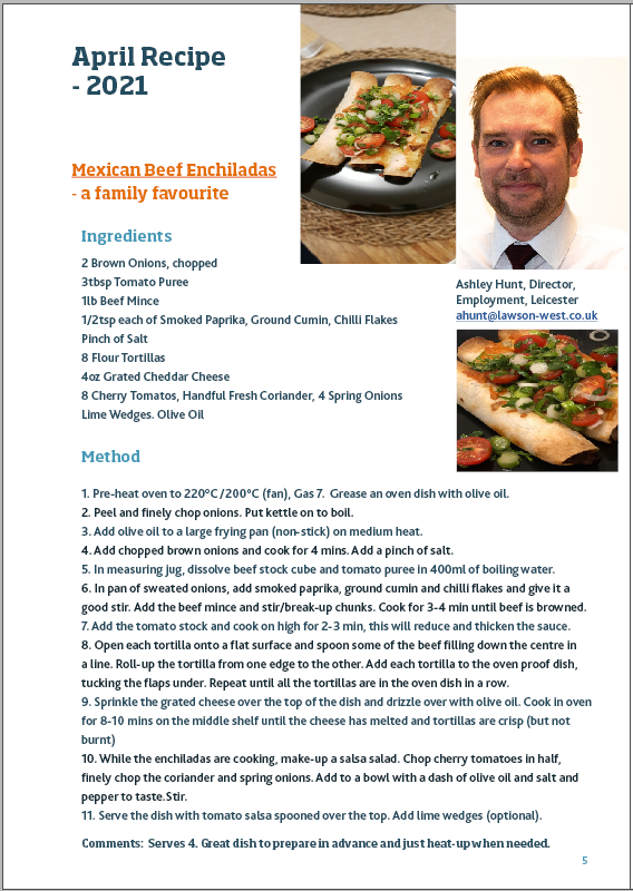 Amazing Staff recipe is Enchiladas Ashley Hunt