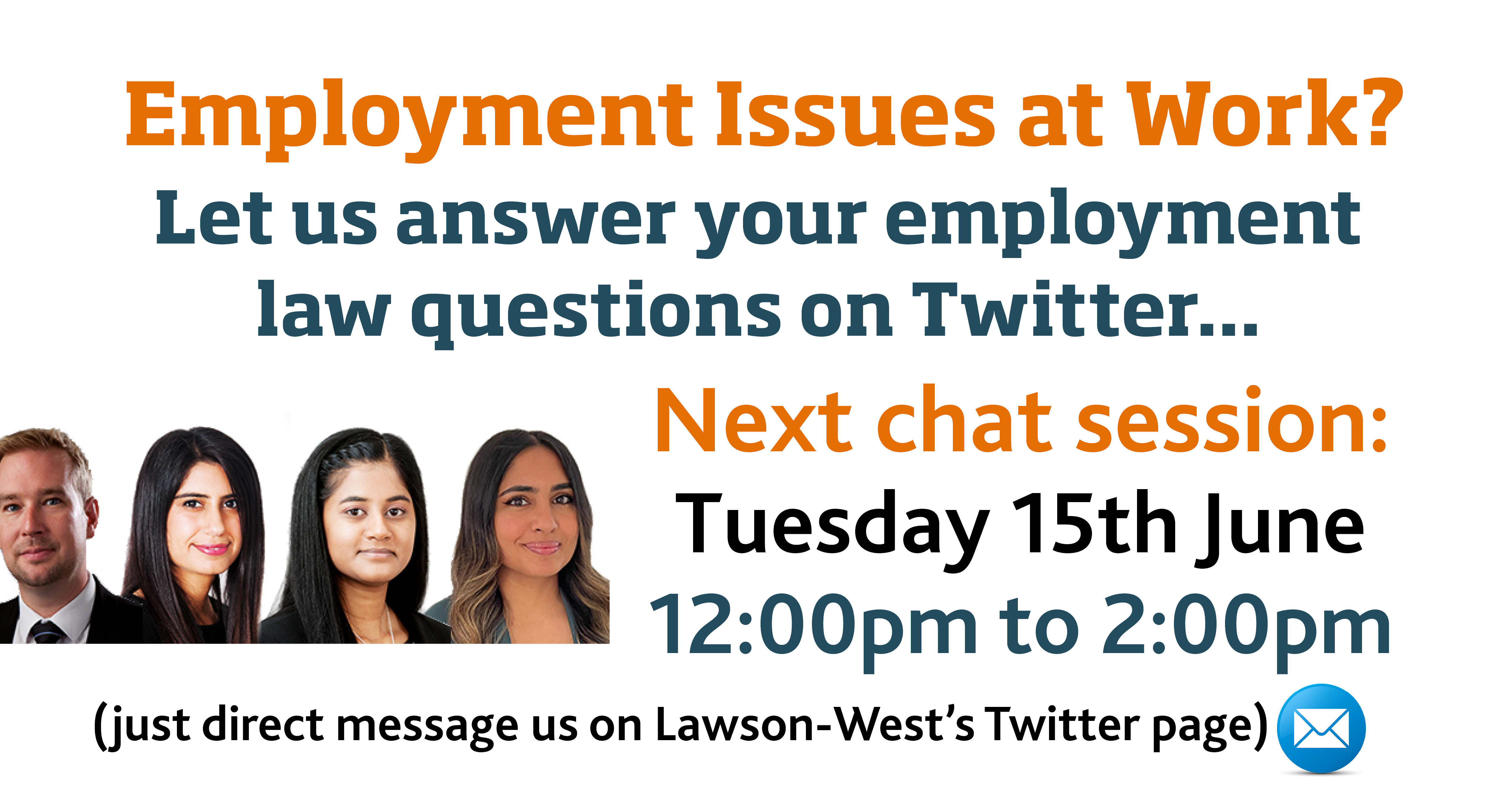 twitter employment law advice session