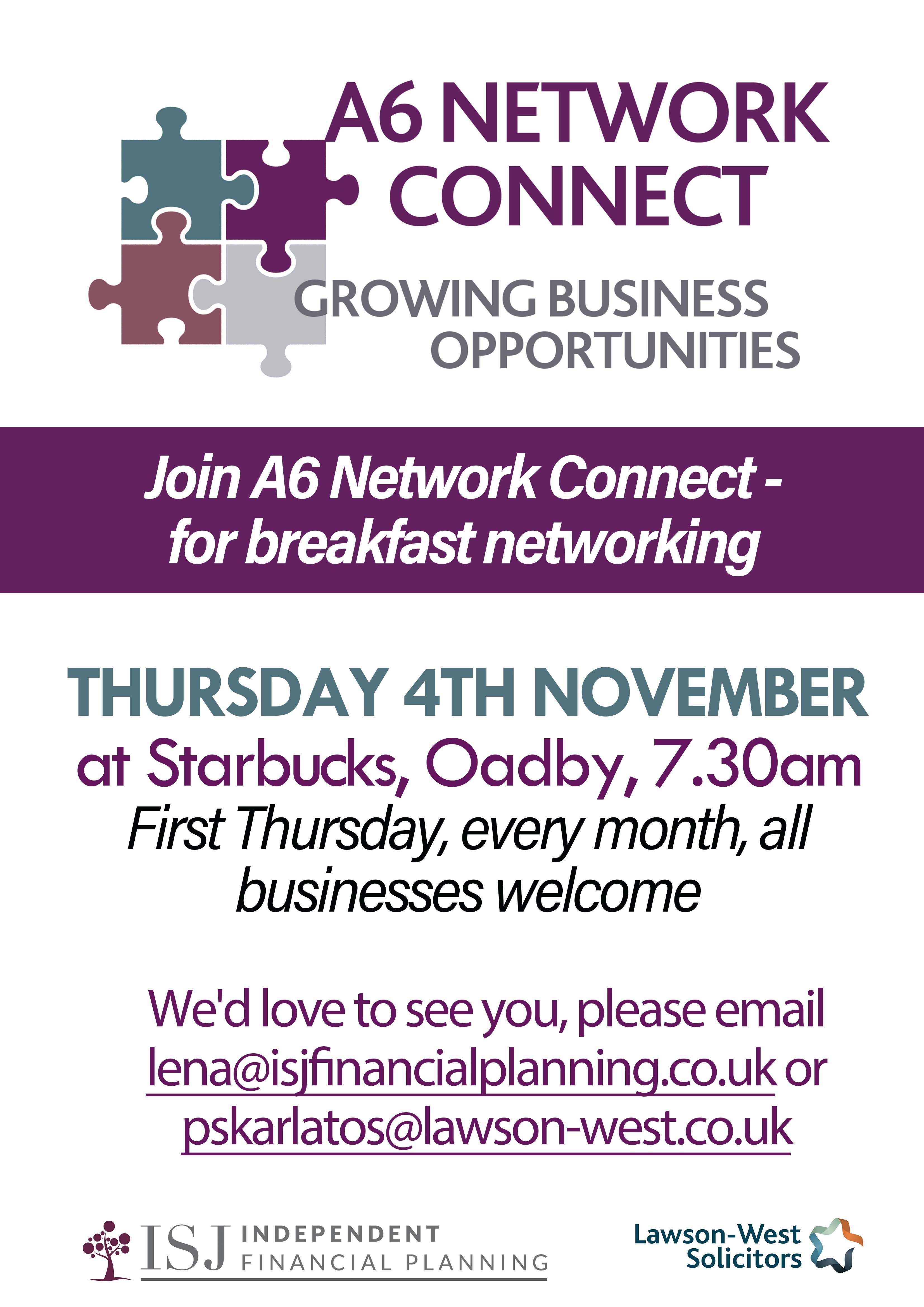 Oadby Networking Event poster