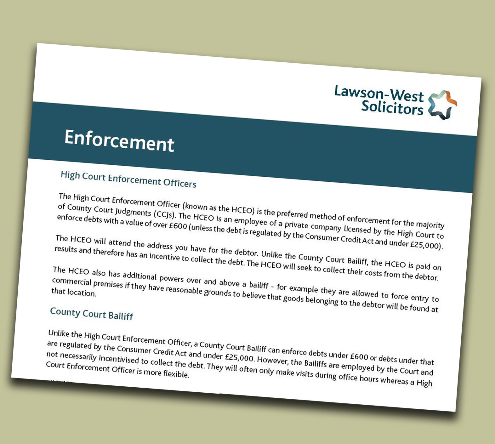 Enforcement Options promo