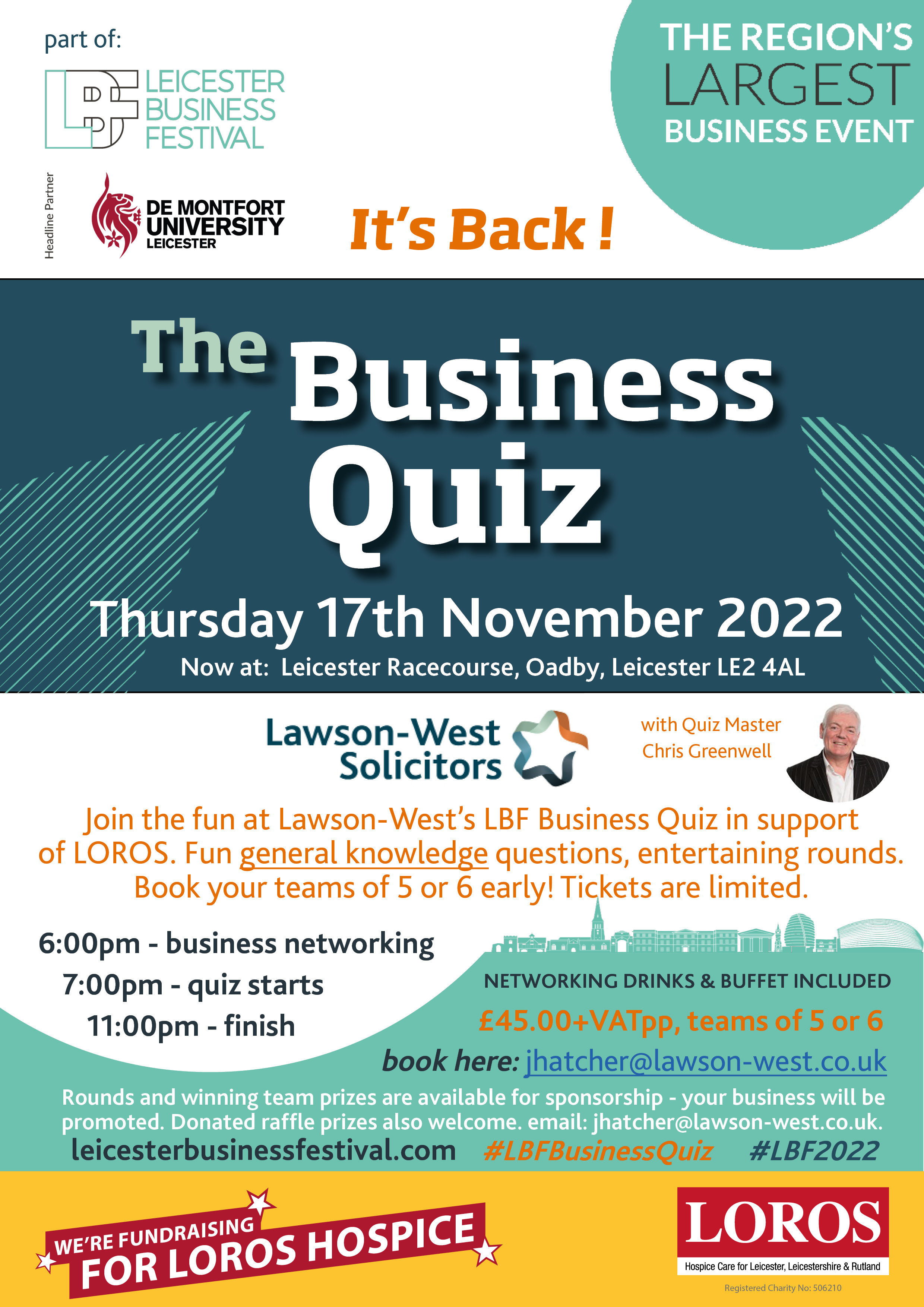The Leicester Business Festival event Business Quiz 2022