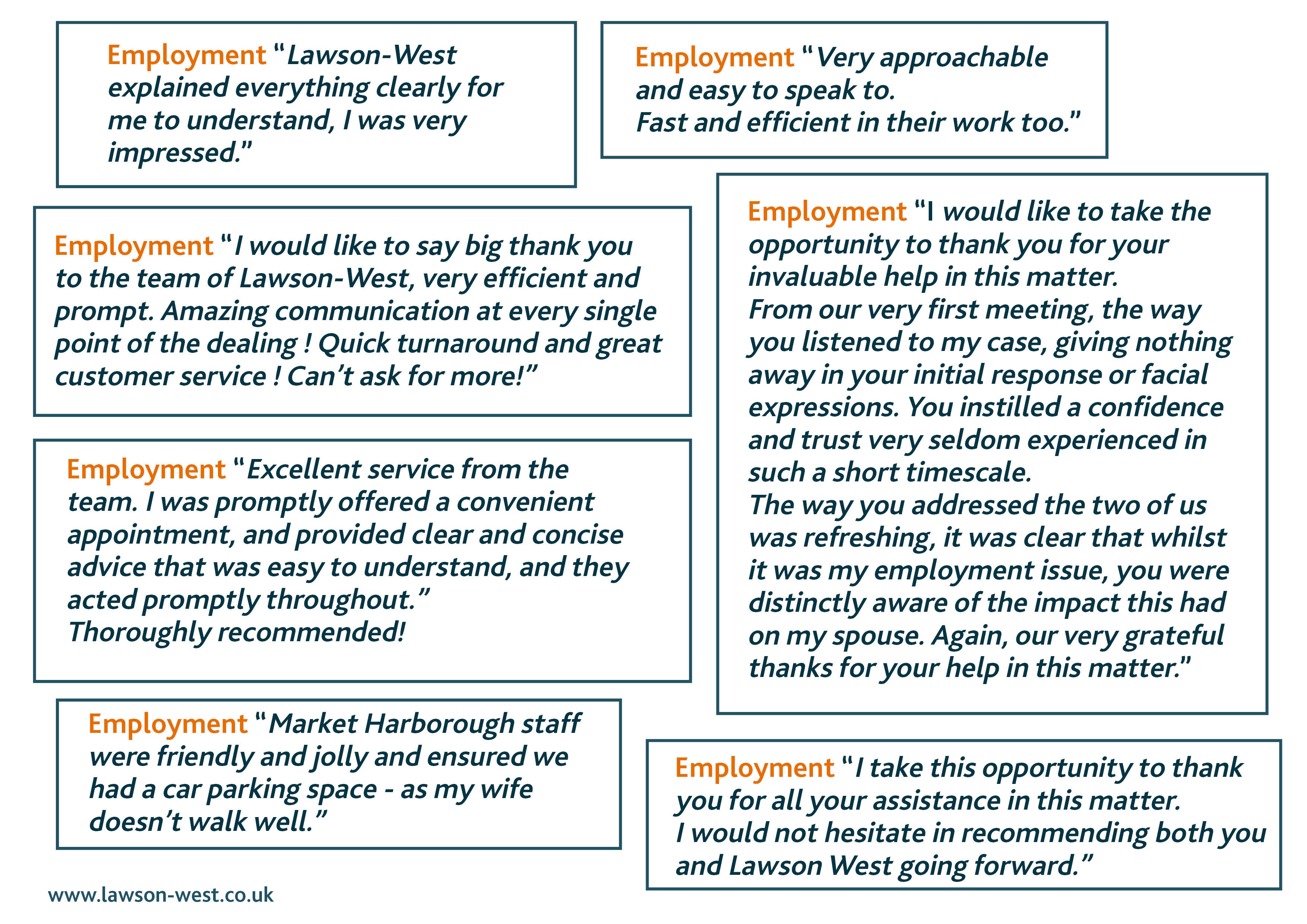 client comments employment/others